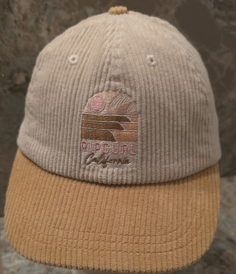 Rip Curl Corduroy Baseball Hat Cotton Beige Surf Cap Surfing Cream